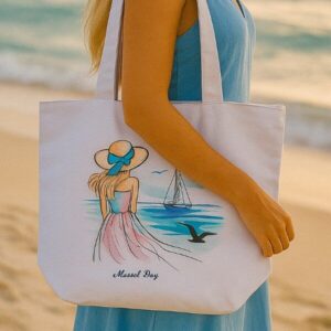 Pastel Lady On The Beach